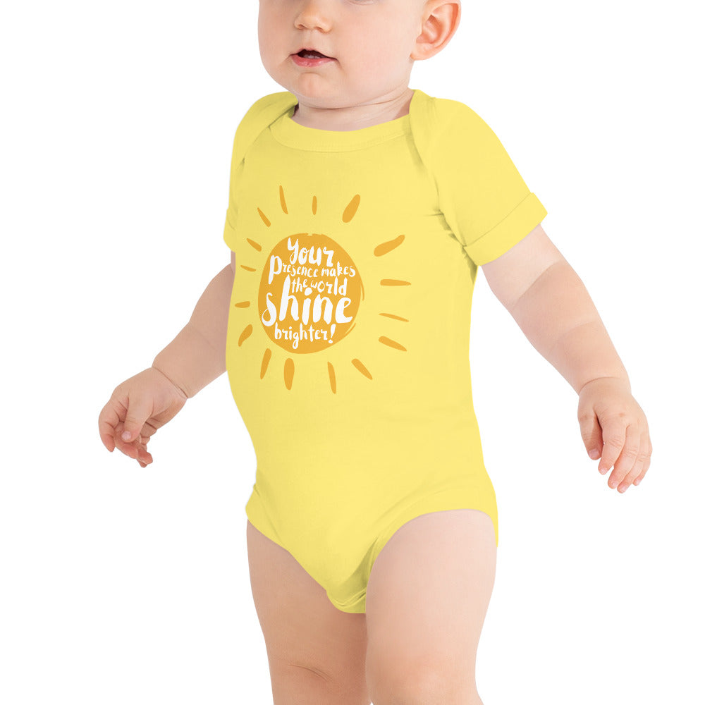 "Your Presence makes the world shine brighter" Baby Suit