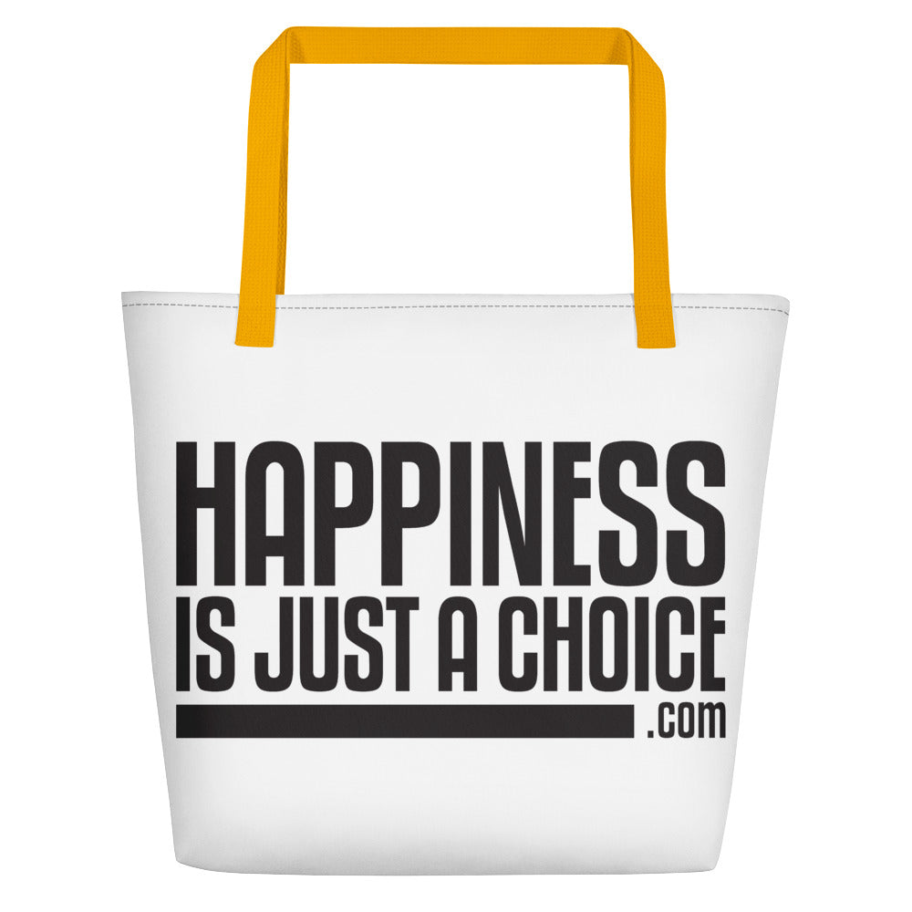 "Happiness is just a choice.com" Beach Bag