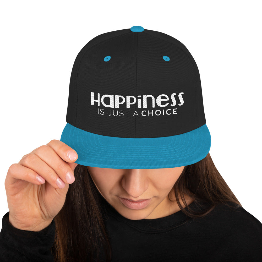 "Happiness is just a choice" Snapback Hat